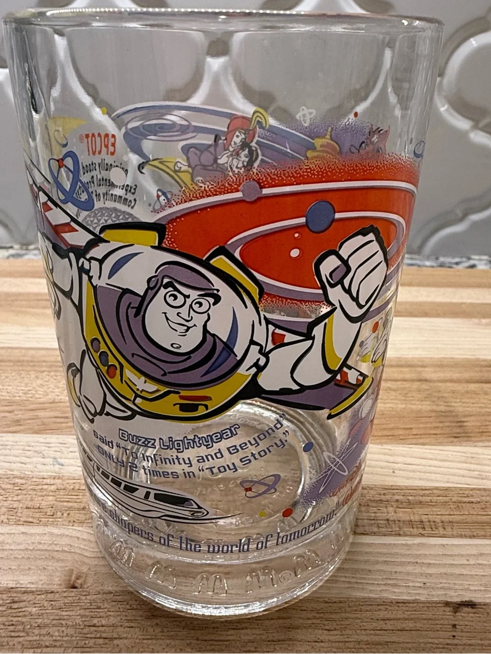 Vintage 2002 McDonald’s Disney 100 Years of Magic Glass Buzz Lightyear & Mickey